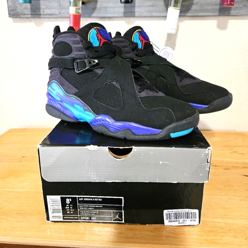 Air Jordan 8 Retro Aqua 2007 men's size 8.5